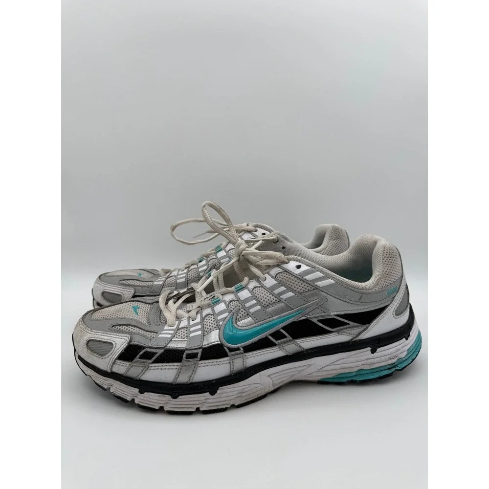 Nike P-6000 Bowerman Series White Metallic Silver Teal CD6404-103 Mens Size 11